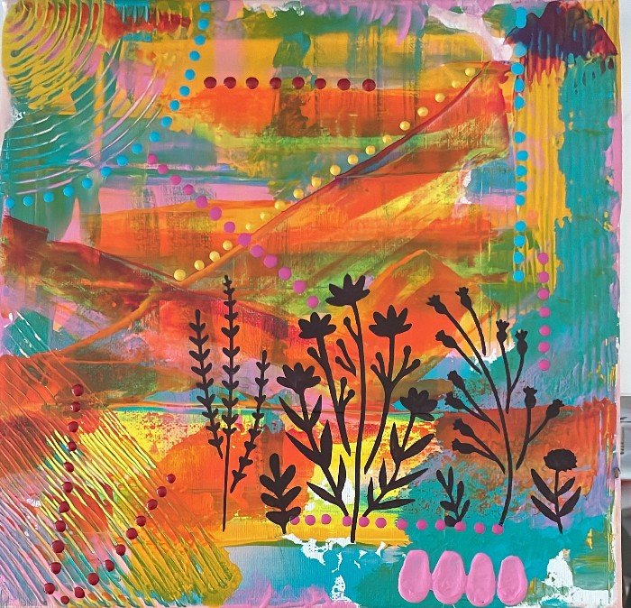 Coucher de soleil - 30x30 - €400