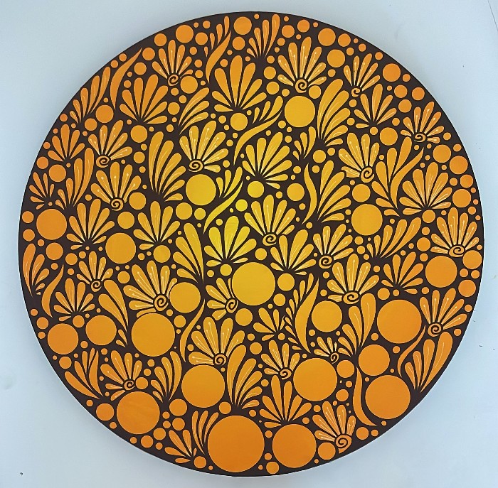 Round garden 4 light to dark orange - 45 cm - €950