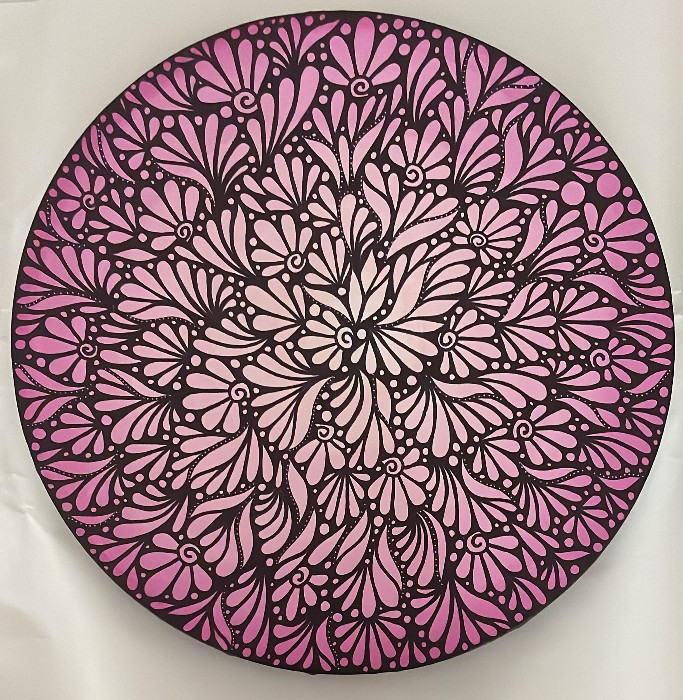 Round garden 10 light pink - 35 cm - €875