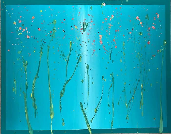 Garden flowers - 95x75 - €1500